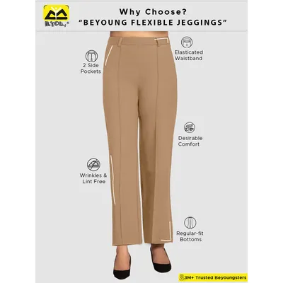 Camel Brown Parallel Women Jeggings