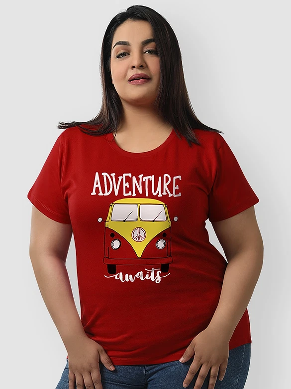 Adventure Awaits Women Plus Size T-shirt