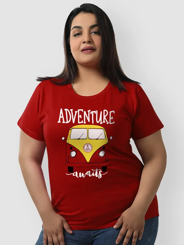 Adventure Awaits Women Plus Size T-shirt