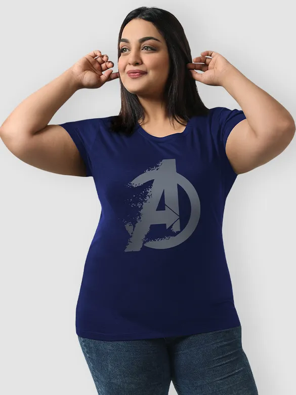 Avengers Logo Plus Size Women T-shirts