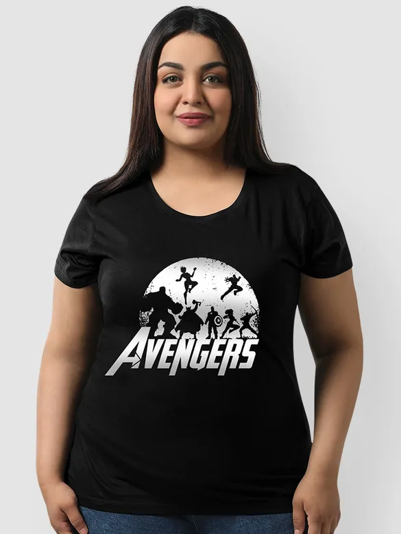 Avengers Silhouette Women Plus Size T-shirt
