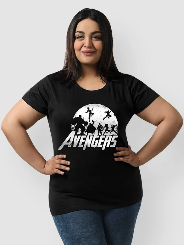Avengers Silhouette Women Plus Size T-shirt