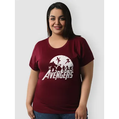 Avengers Silhouette Women Plus Size T-shirt