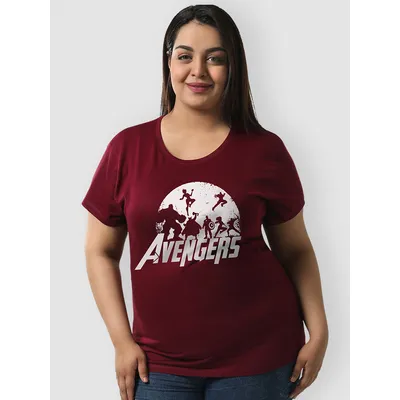 Avengers Silhouette Women Plus Size T-shirt