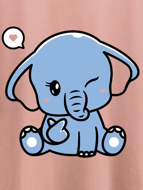 Baby Elephant Women Plus Size T-shirt