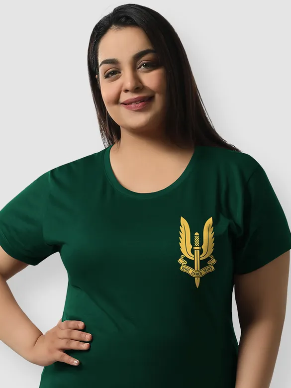 Balidaan Badge womens plus size t shirts