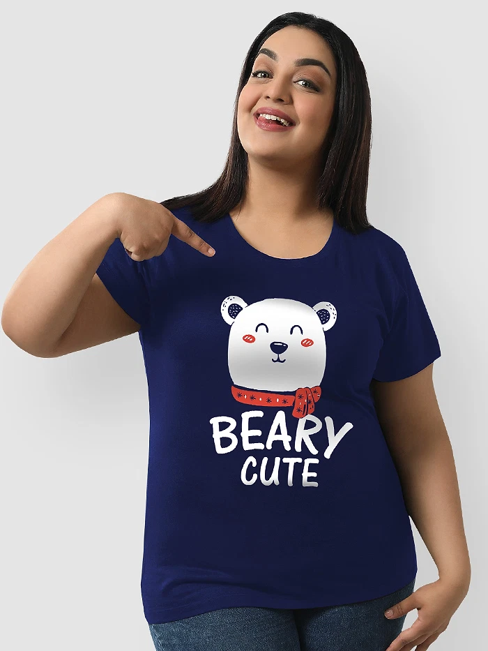 Beary Cute womens plus size t shirts