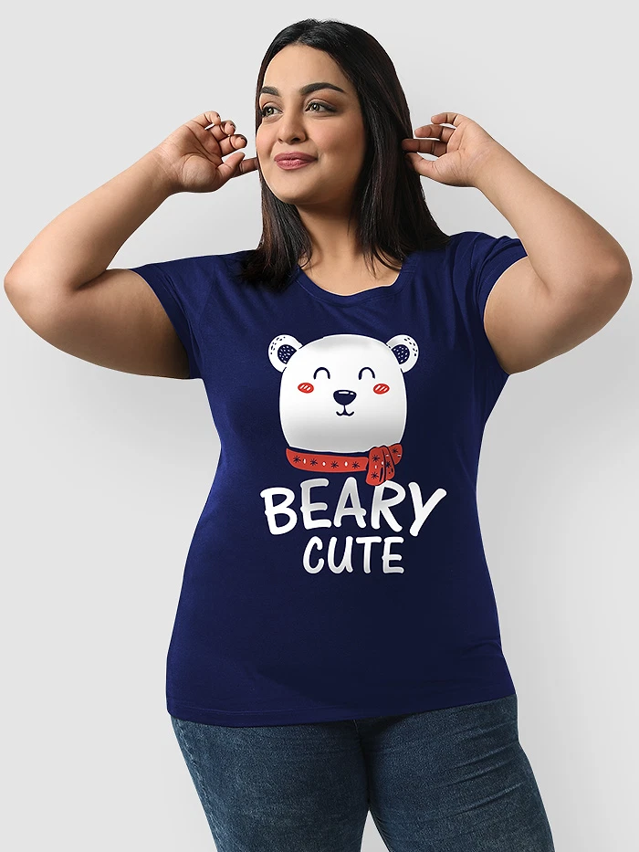 Beary Cute Women Plus Size T-shirt