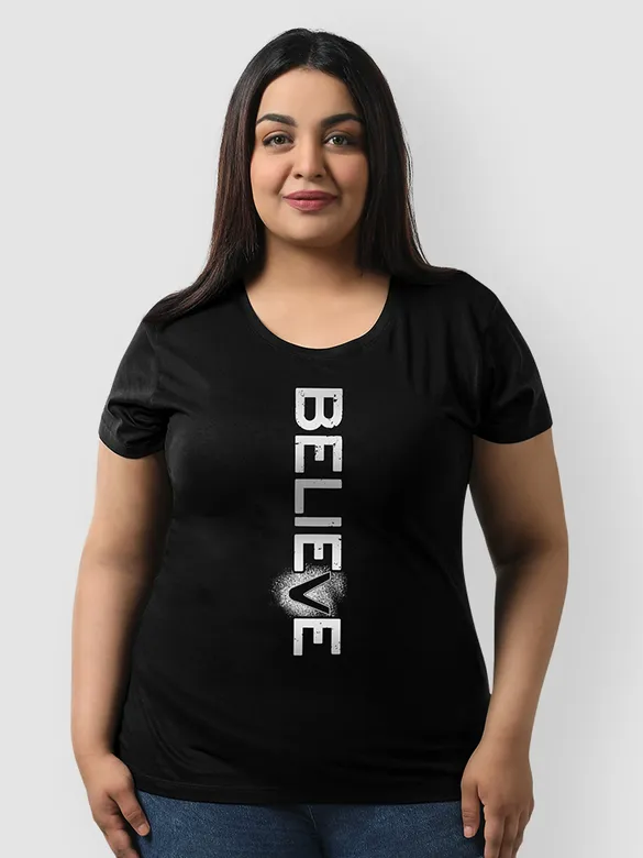 Believe Women Plus Size T-shirt