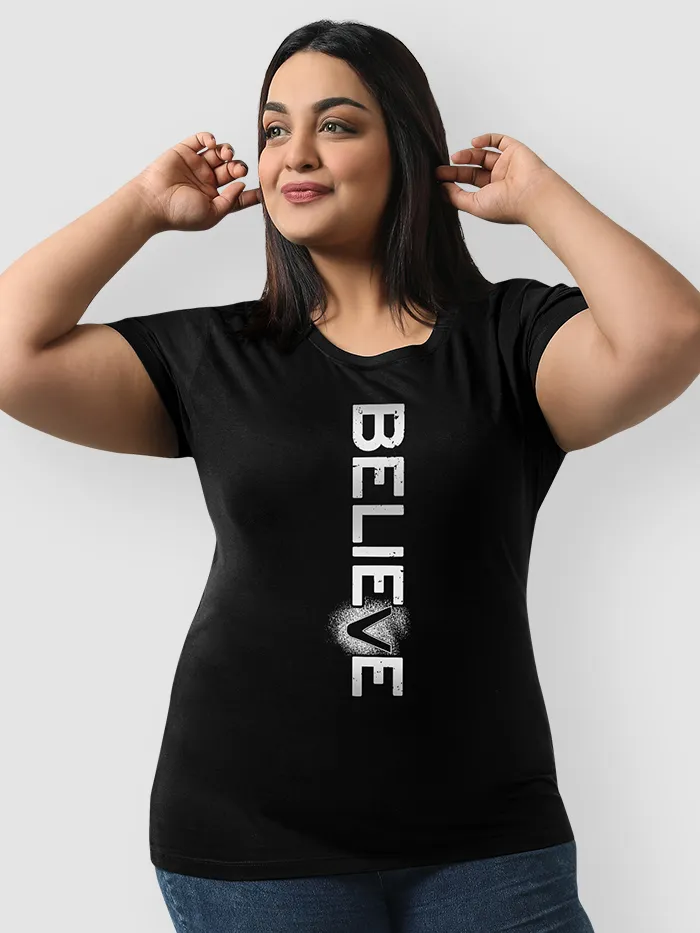 Believe Women Plus Size T-shirt