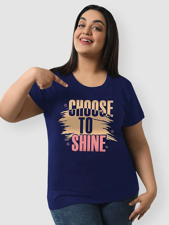 Choose to Shine Women Plus Size T-shirt