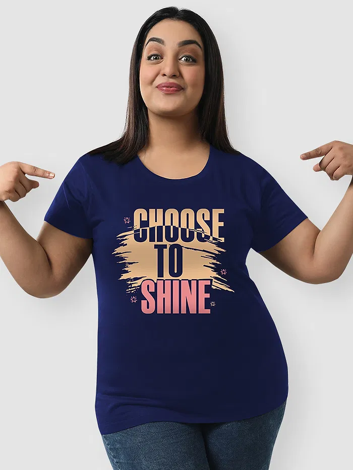 Choose to Shine Women Plus Size T-shirt
