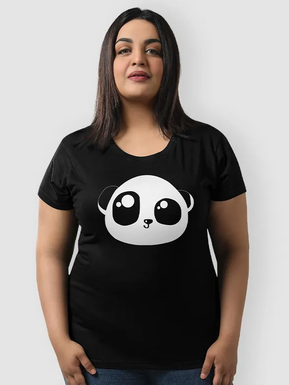 Cute Panda Women's Plus Size T-shirt