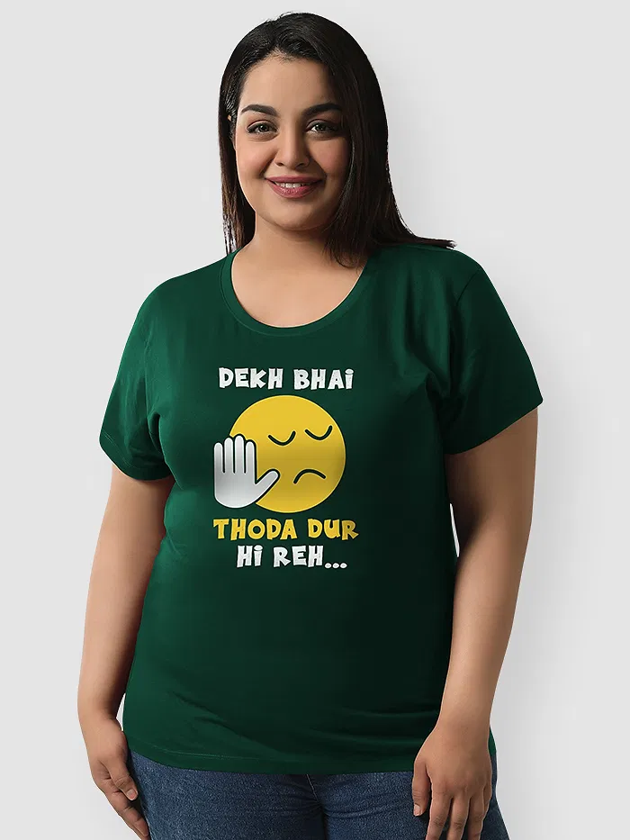 Dekh Bhai Women Plus Size T-shirt