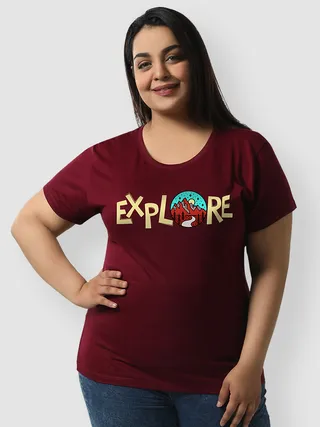 Explore Women Plus Size T-shirt