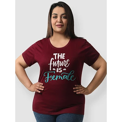 Future is Female Women Plus Size T-shirt