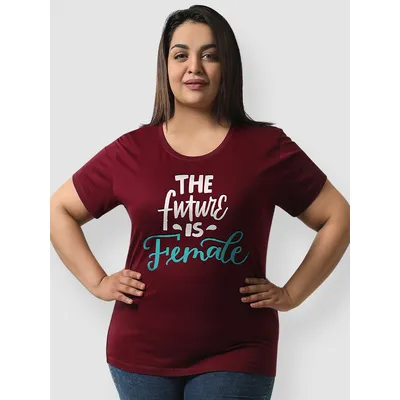Future is Female Women Plus Size T-shirt