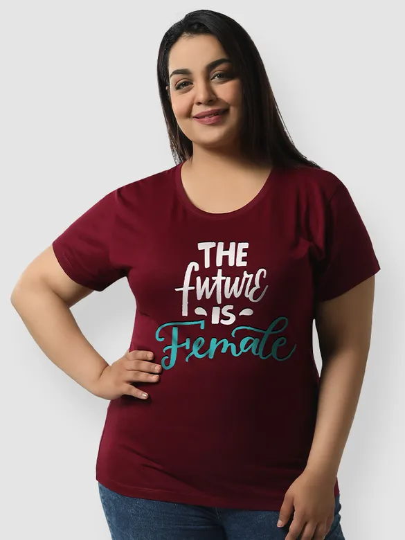 Future is Female Women Plus Size T-shirt