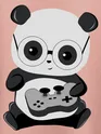 Gamer Panda Plus Size Women T-shirts