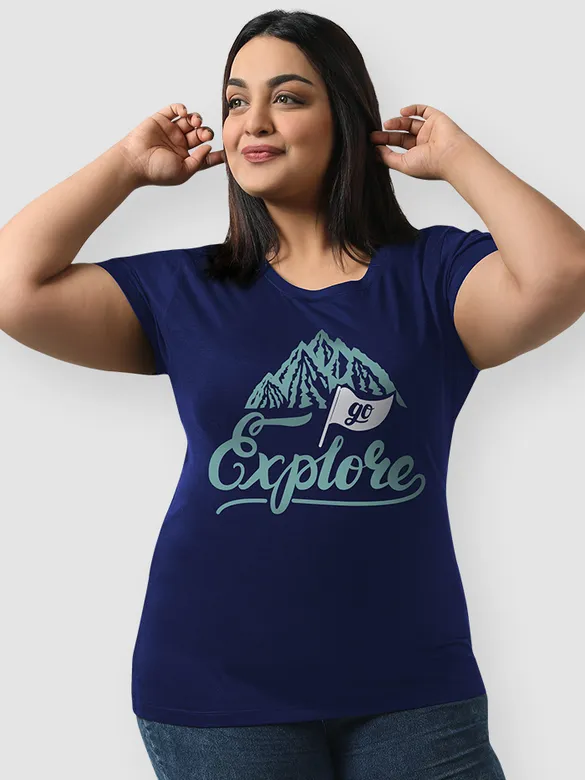 Go Explore Women Plus Size T-shirt