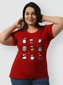 Holiday Penguin Women Plus Size T-shirt