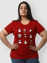 Holiday Penguin Women Plus Size T-shirt