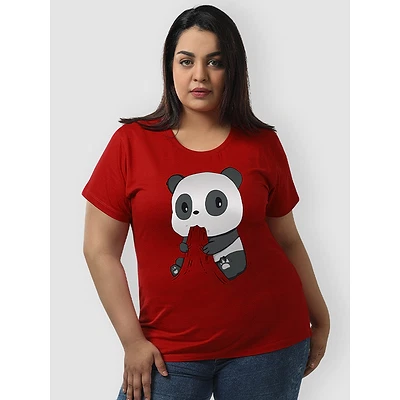 Hungry Panda Women Plus Size T-shirt, 