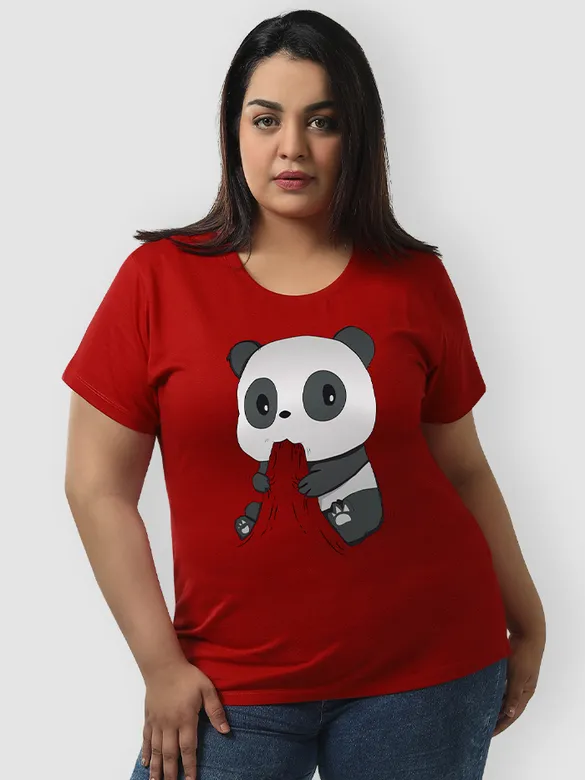 Hungry Panda Women Plus Size T-shirt, 