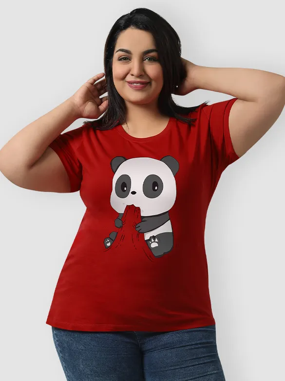 Hungry Panda Women Plus Size T-shirt
