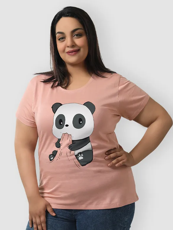 Hungry Panda Women's Plus Size T-shirt