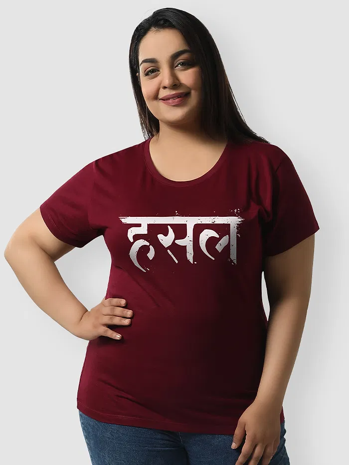 Hustle Women Plus Size T-shirt