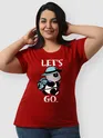 Lets Go Panda Women Plus Size T-shirt