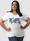 Life is Short Women Plus Size White T-shirt, 