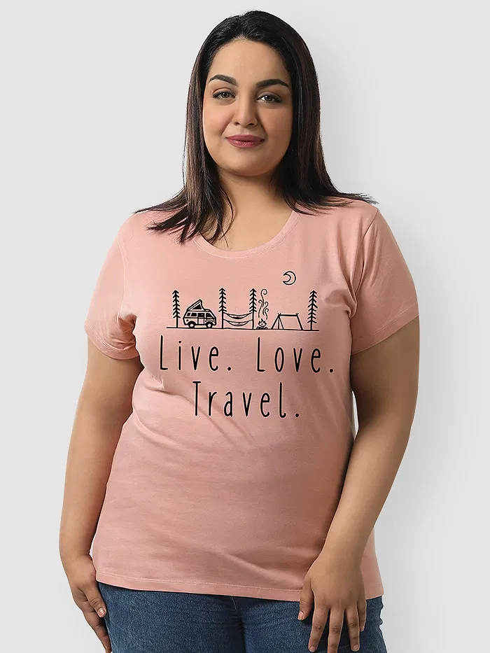 Live Love Travel Women Plus Size T-shirt