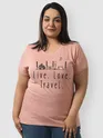 Live Love Travel Women Plus Size T-shirt