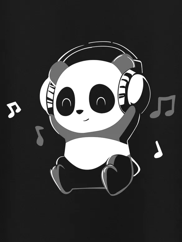 Music Panda Women Plus Size T-shirt