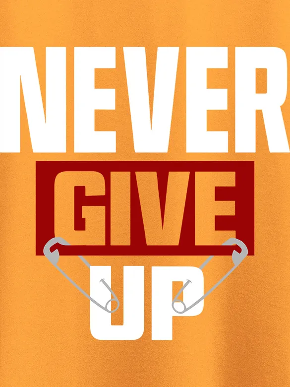 Never Give Up Plus Size Women T-shirts
