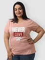 Never Give Up Plus Size Women T-shirts