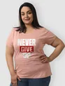Never Give Up Plus Size Women T-shirts