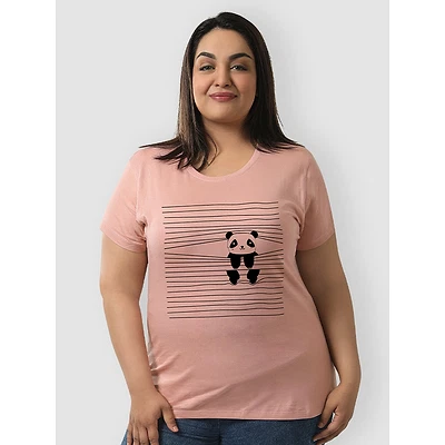 Peeping Panda Women Plus Size T-shirt, 