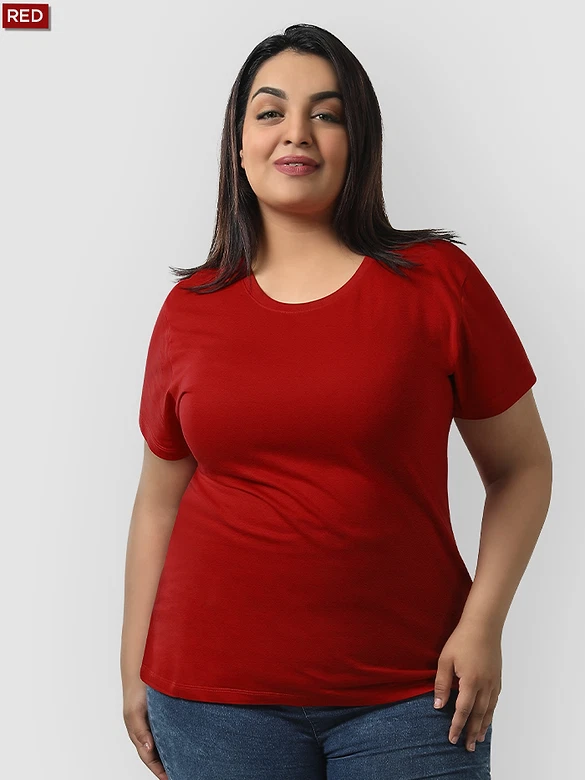 Pick Any 3- Womens Plus Size Plain T-shirt Combos