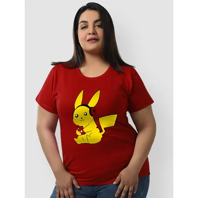Pikachu Music Women Plus Size T-shirt