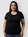 Plain Black ladies plus size tops