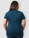 Plain Teal Blue Women's Plus Size T-shirt