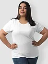 Plain White Womens Plus Size T-Shirt