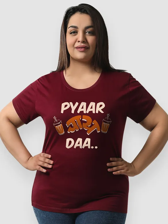 Pyar Chai Daa Women Plus Size T-shirt