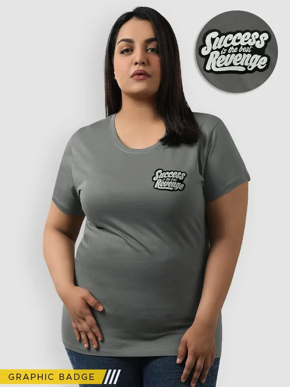 Success Badge Women Plus Size T-shirt,