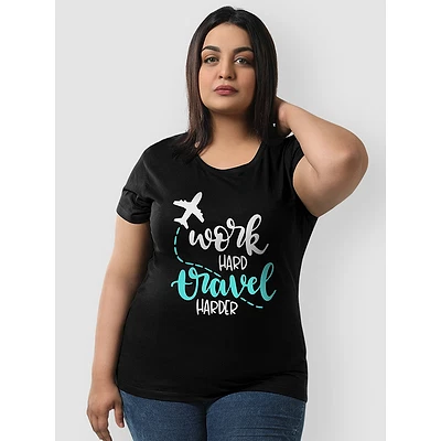 Travel Harder Women Plus Size T-shirt