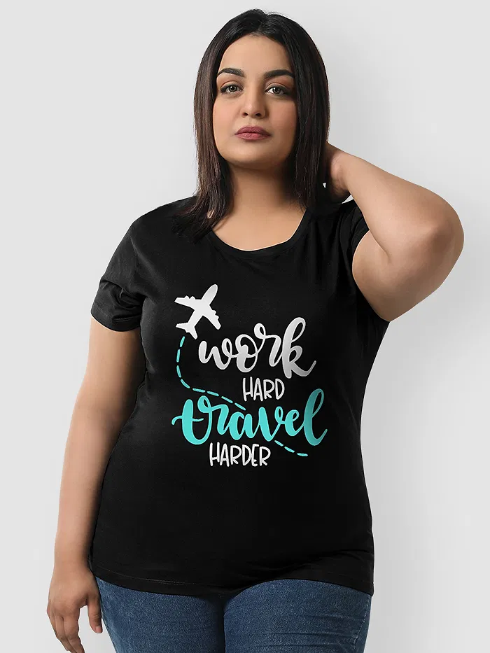 Travel Harder Women Plus Size T-shirt