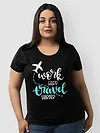 Travel Harder Plus Size Women T-shirts